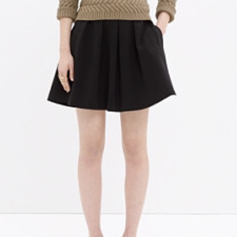 Madewell black count down skirt