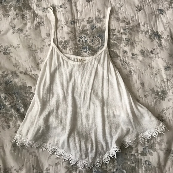 LA Hearts Tops - L.A. HEARTS WHITE CROPPED TANK