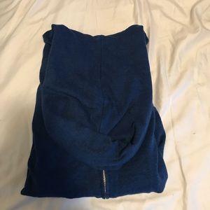 Monrow zip up hoodie in blue size medium