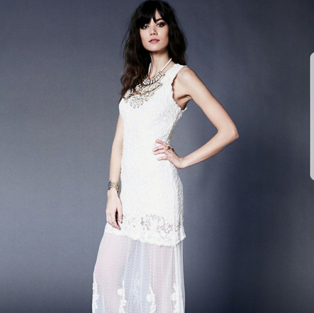 Free people Candela lace ivory stella xs