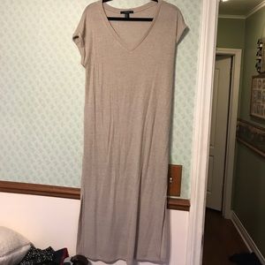 Tan cotton maxi dress
