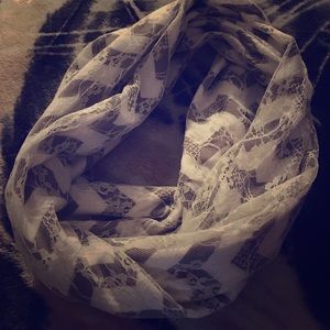 Chevron lace infinity scarf