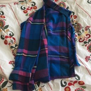 blue plaid flannel