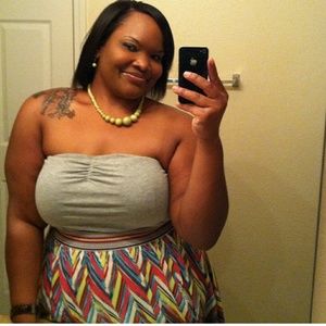 Plus size tube top dress