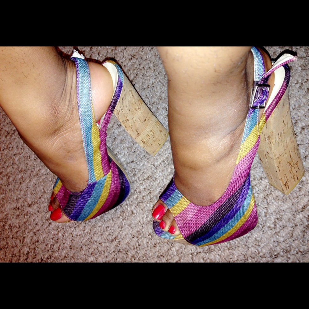 Size 7 Rainbow Heels