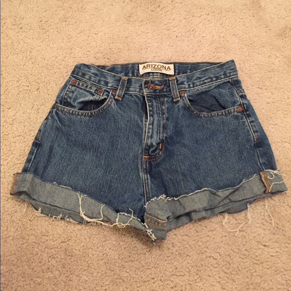 Jean shorts.