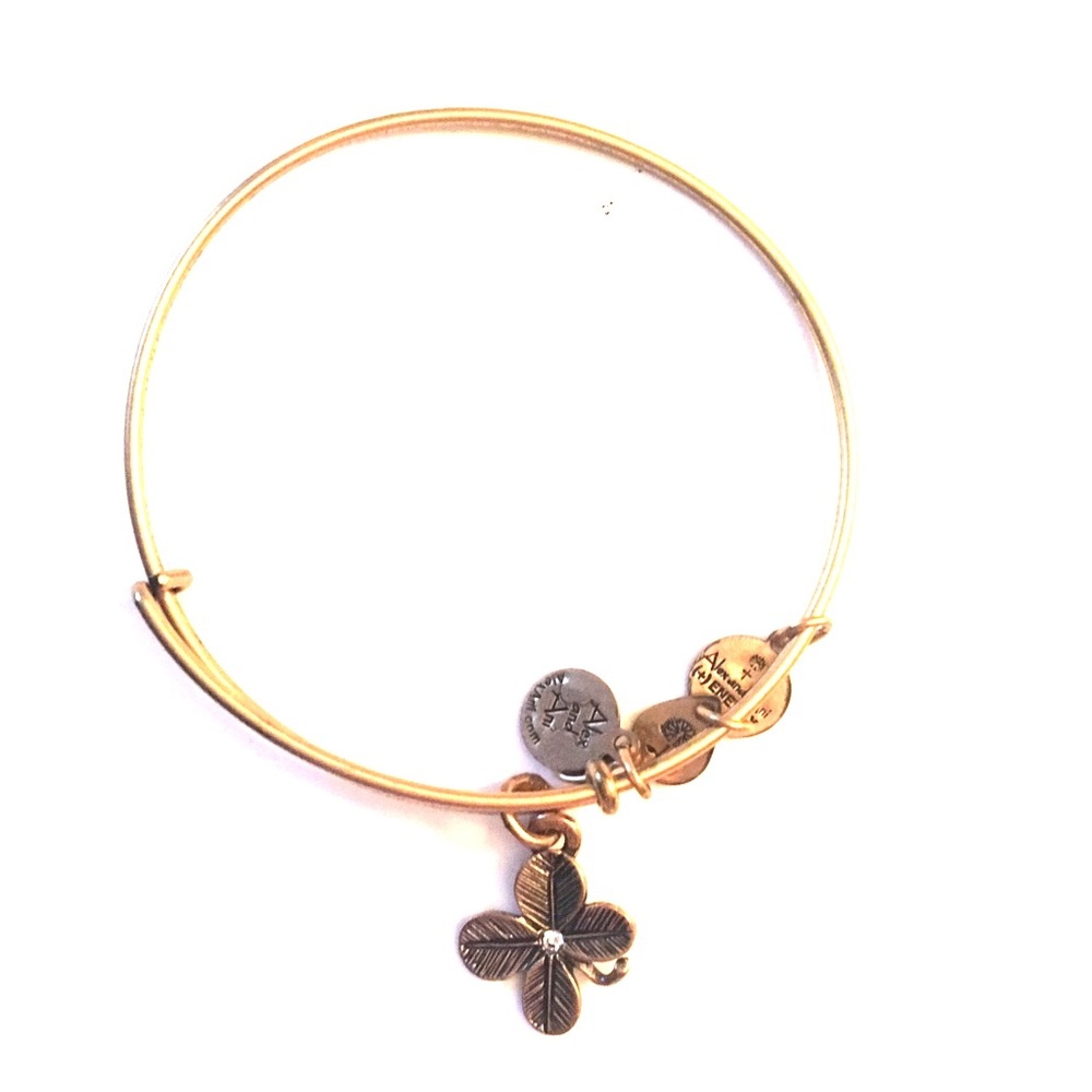 Alex and Abi Flower Charm Bangle