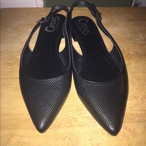 Embossed Sling back Flats