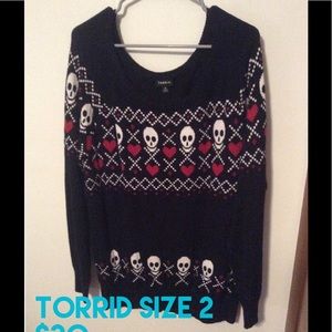 Torrid size 2 skull sweater
