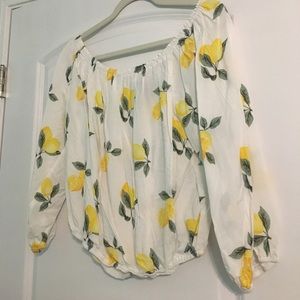 Off the Shoulder Lemon top