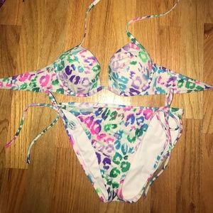 Victoria Secret Cheetah Bathing suit Set