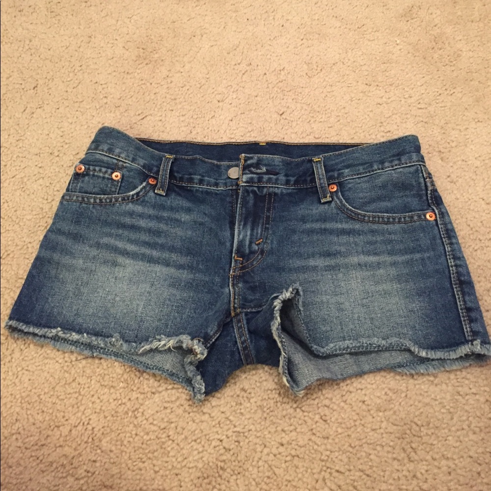 Levi jean shorts.