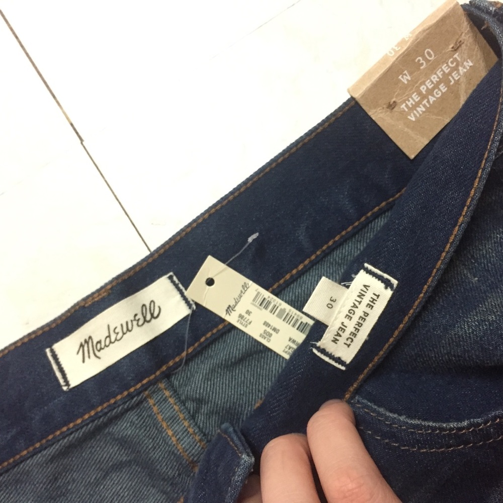 NWT Madewell Perfect Vintage Jeans Regina Wash 30 - Picture 6 of 8