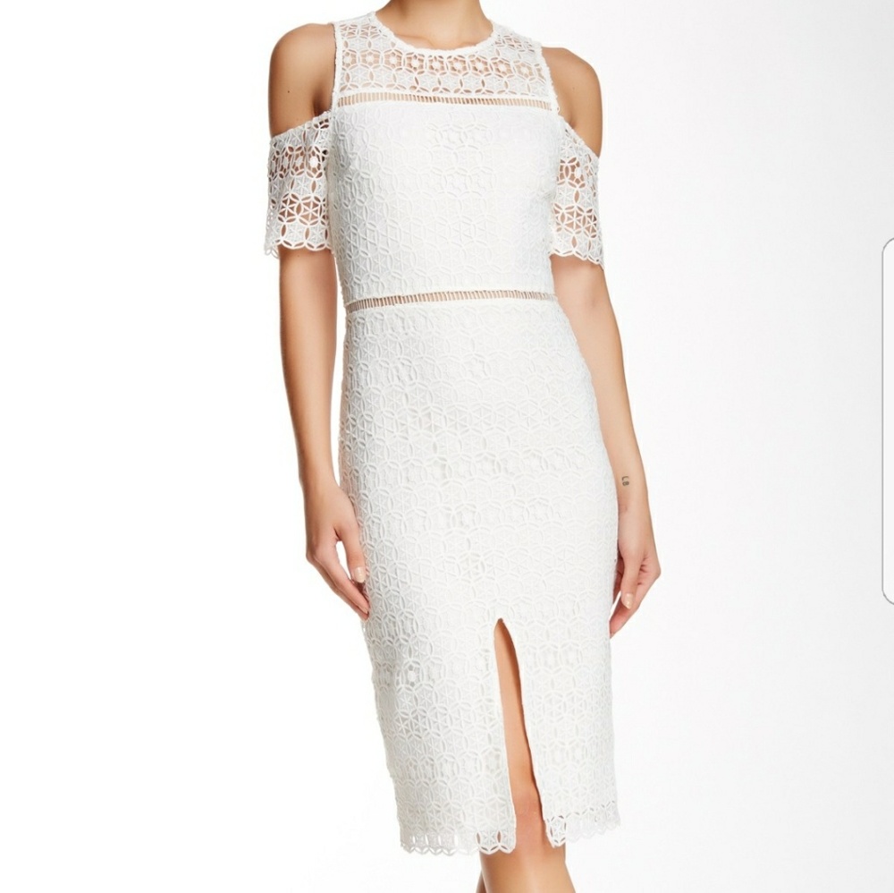 Just me cold shoulder crochet dress..brand new!!