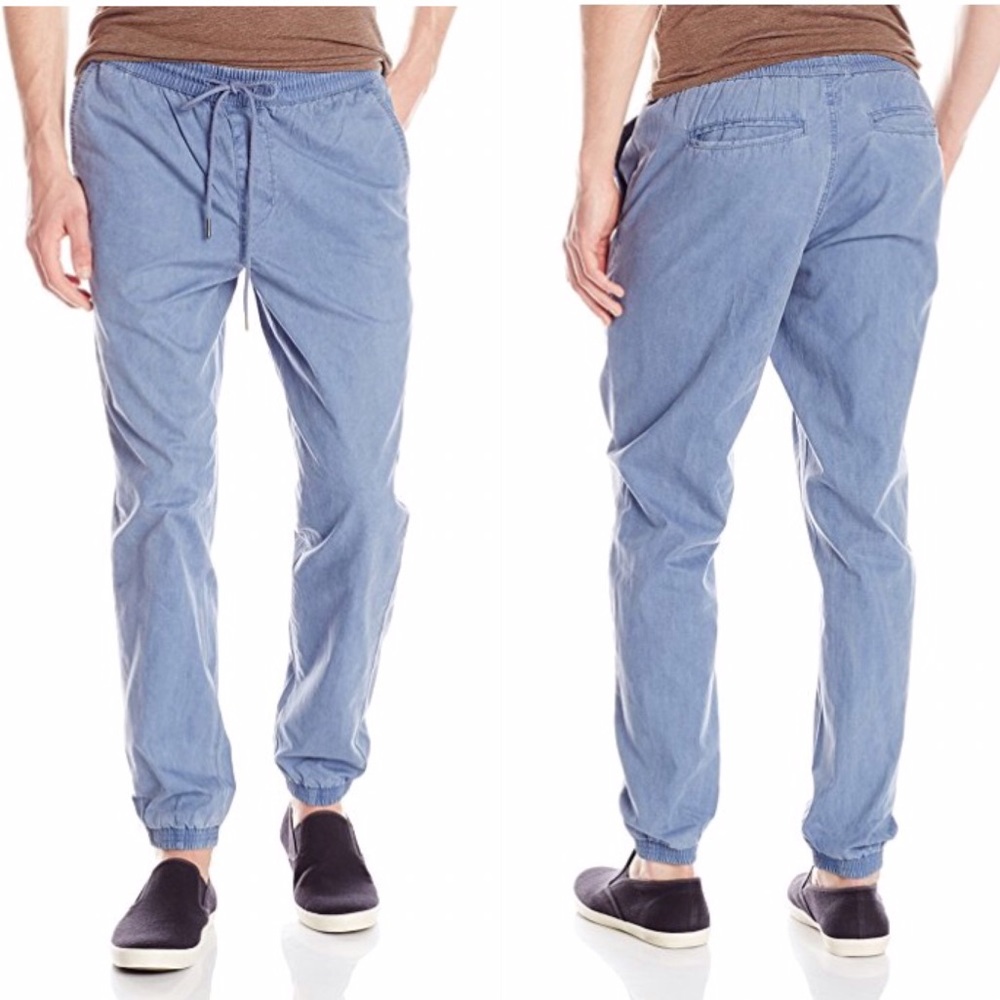 🆕RVCA Men's Lazed Daze Pant , Acid Wash Blue - Picture 2 of 6