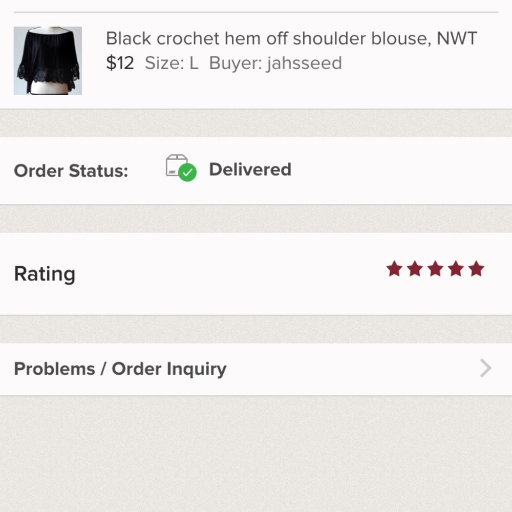 LAST ONE!📦 Black crochet hem off shoulder blouse - Picture 5 of 5