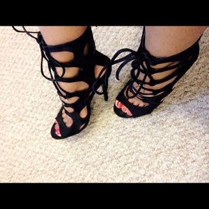 Black Gladiator heels