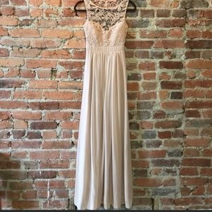 Blush maxi dress