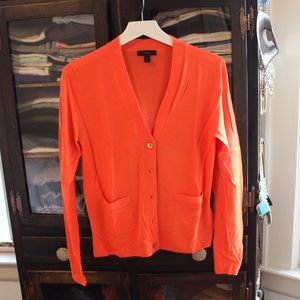 J. Crew V-Neck Cardigan Sweater in Merino Wool
