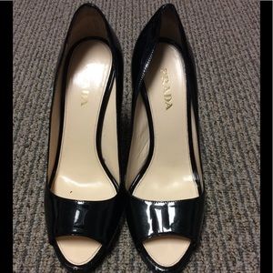Open-toe Prada Heels