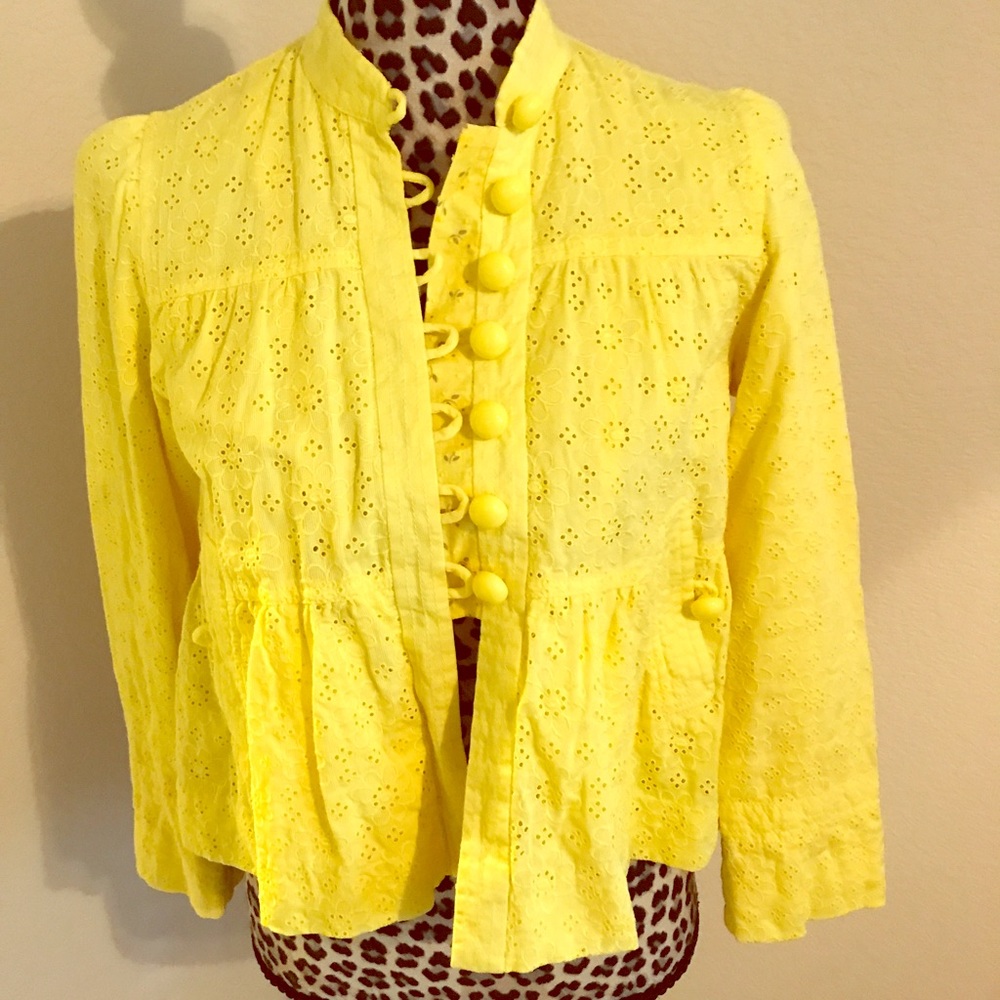 Summer Yellow Anthropology top