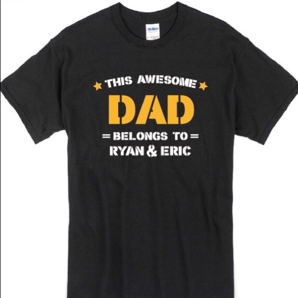 Custom Awesome Dad Shirt with your kids' names!