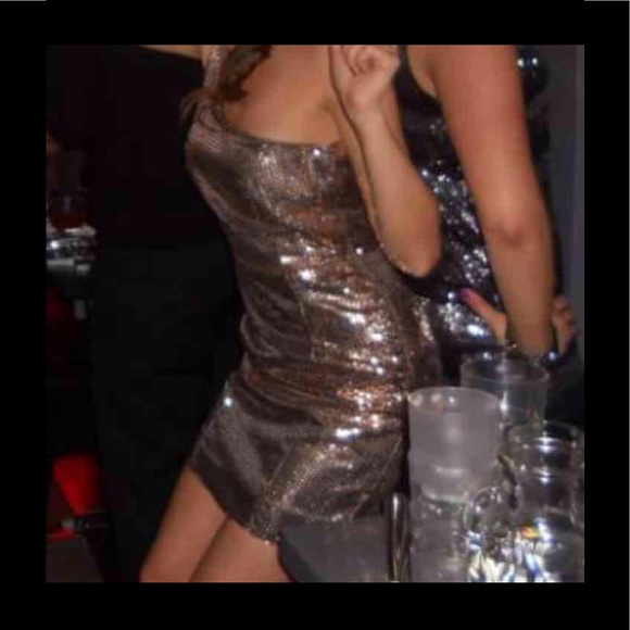 Sequin one shoulder dress size small - Picture 2 of 2