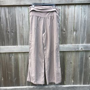 {Just Living} Taupe Linen Slacks