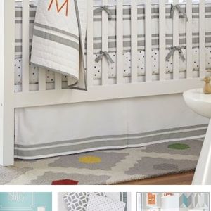 POTTERY BARN KIDS HARPER BEDSKIRT IN LIGHT GREY