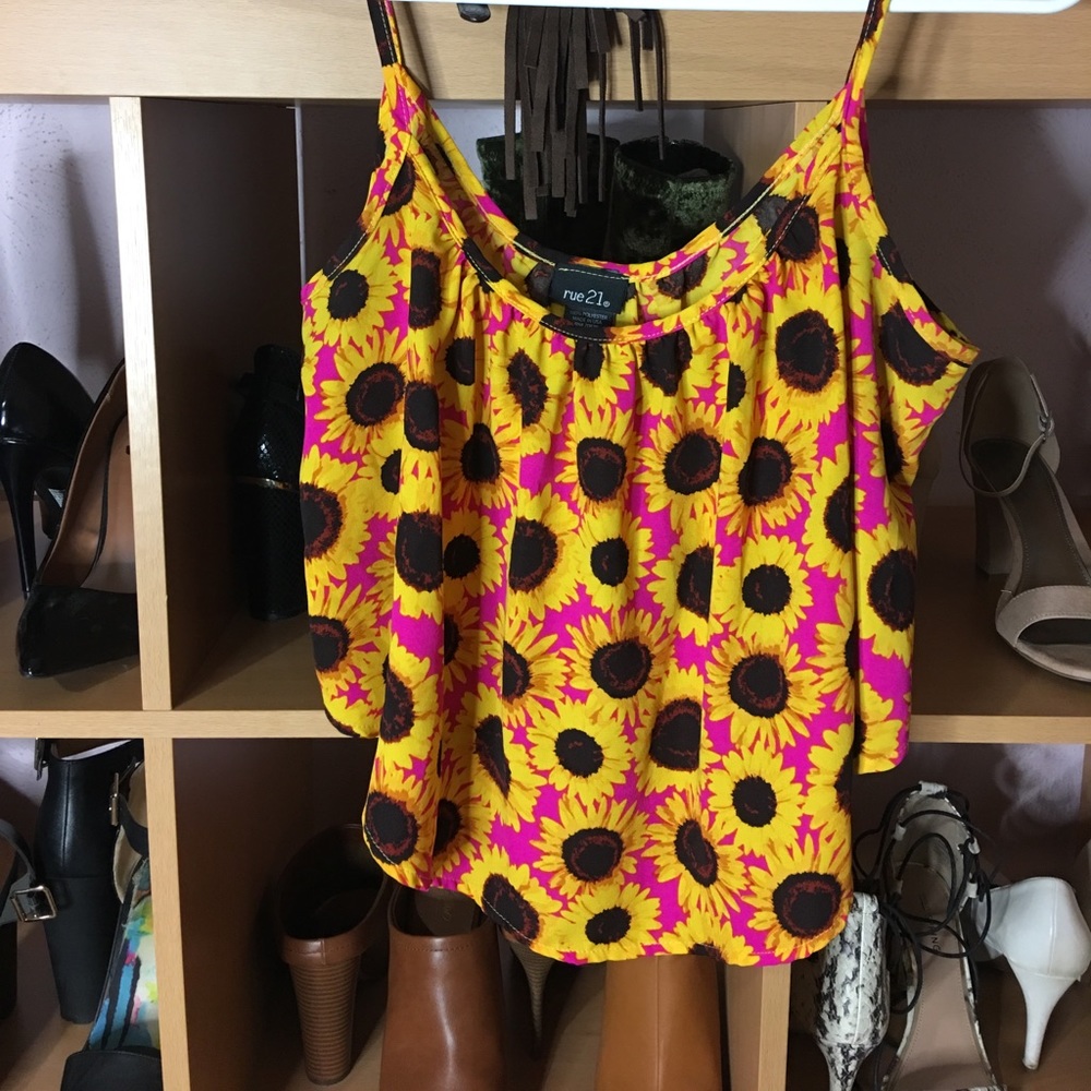 Rue21 Sunflower Crop Top
