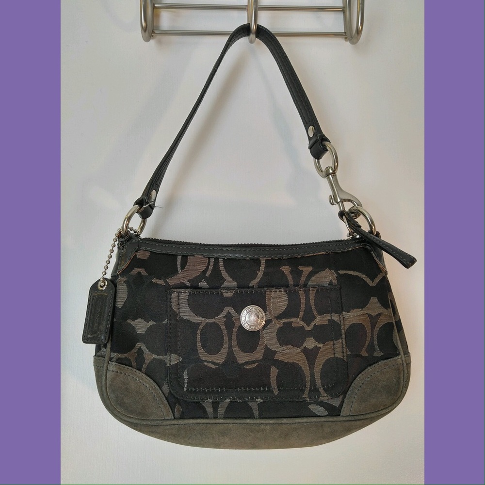 Coach | Black Suede Designer Purse