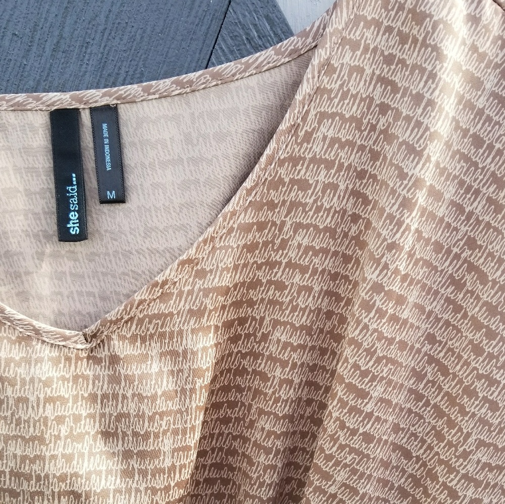 she said... graphic tunic