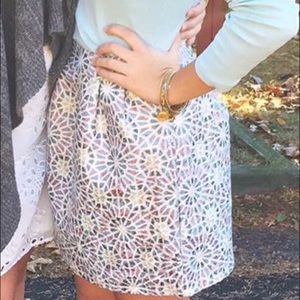 Francesca's Glittery Pattern Skirt