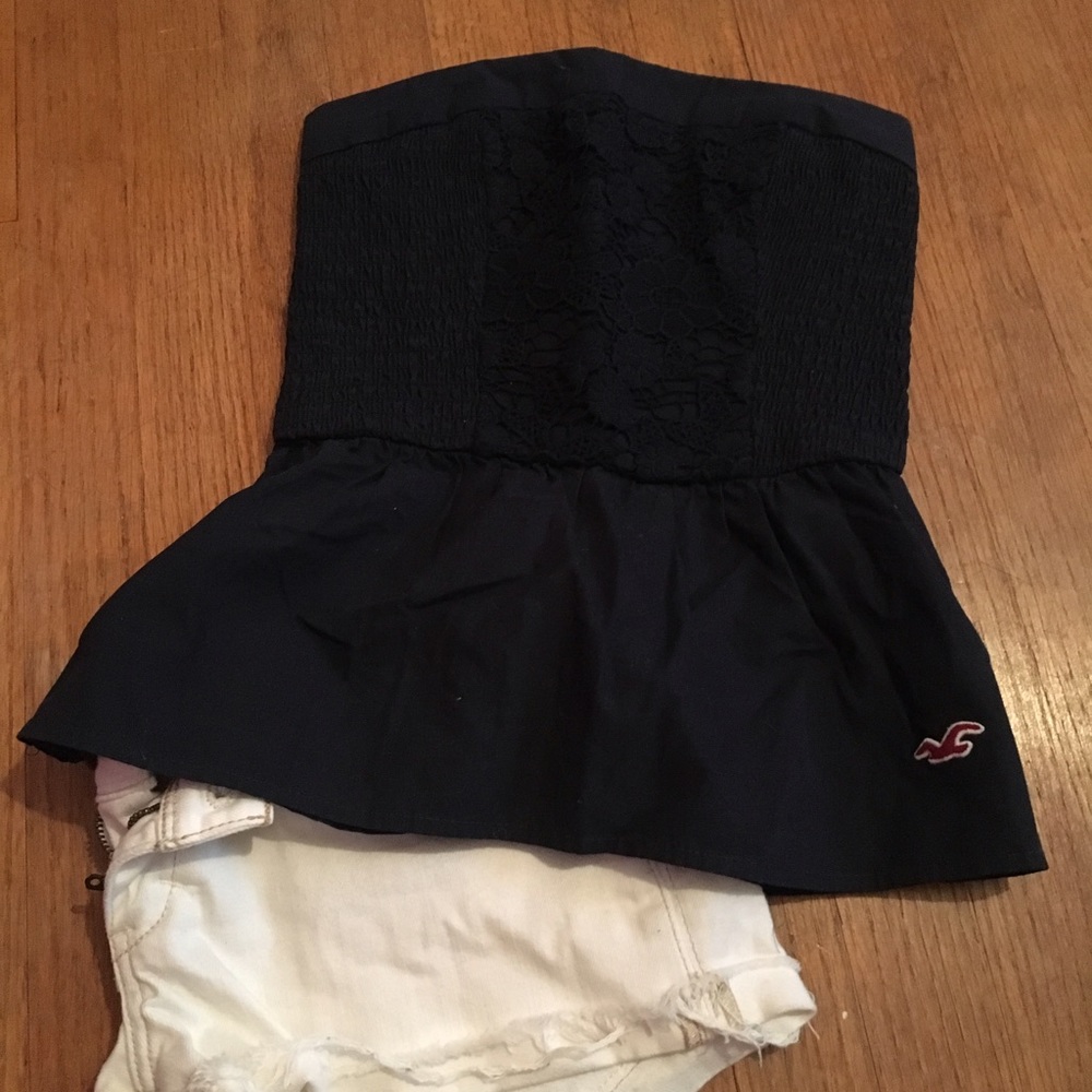 Navy blue hollister tube top!