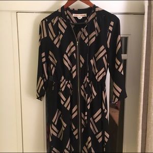 EUC Amanda Uprichard Silk zip front printed dress