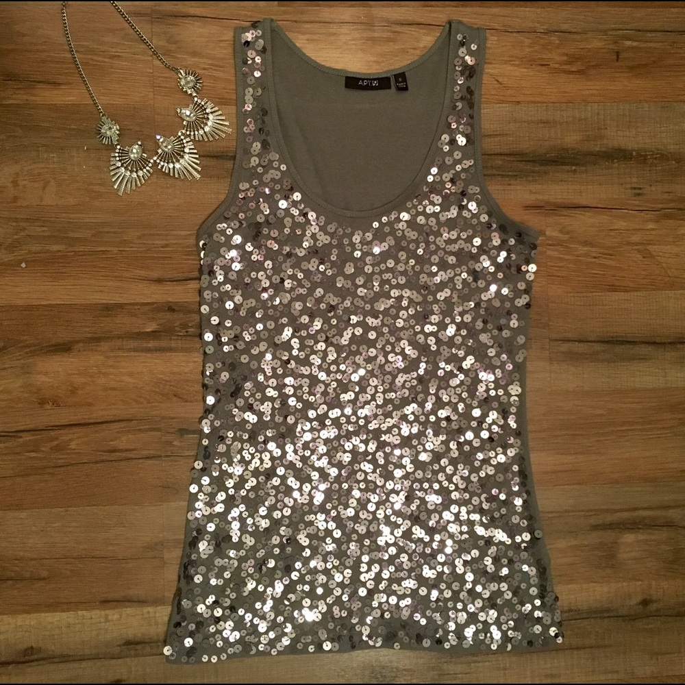 Sequin Tank Top