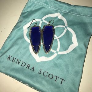 Cobalt Blue Kendra Scott Arrow Earrings