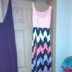 chevron maxi dress