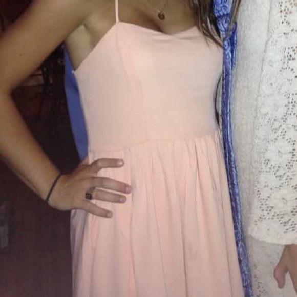 Pale pink Forever 21 flowy dress - Picture 1 of 5