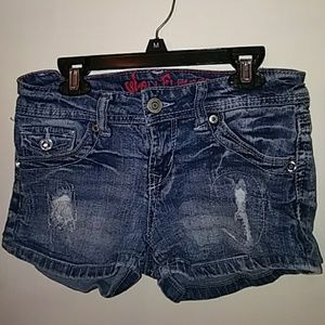 Blue jean shorts