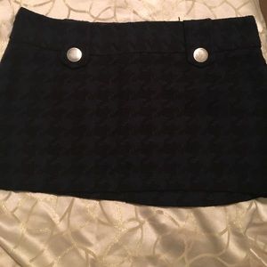 CharlotteRusse Blue/black plaid mini skirt  button