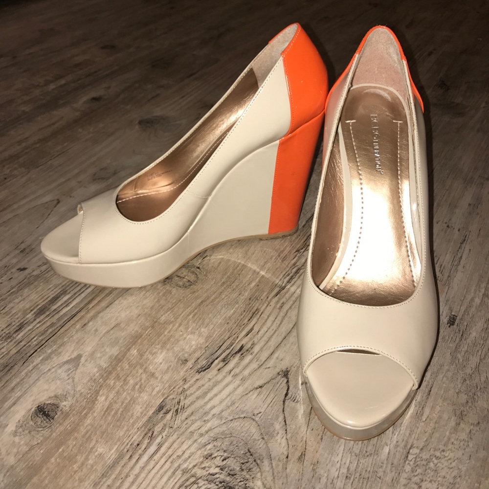 BCBG platform wedges