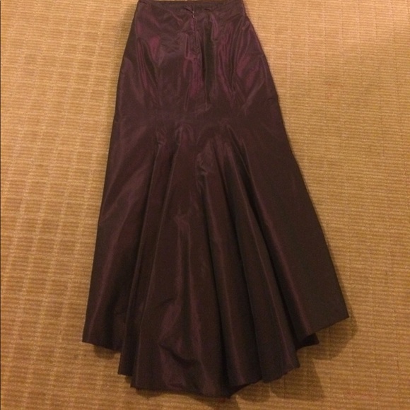 Teri Jon silk mermaid skirt purple size 4 - Picture 1 of 4