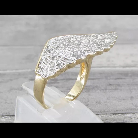 🎉HP🎉.50ctw 18KT gold over 925 SS - Picture 2 of 8