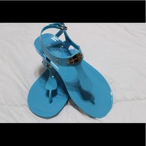 Michael kors aquamarine jelly sandals