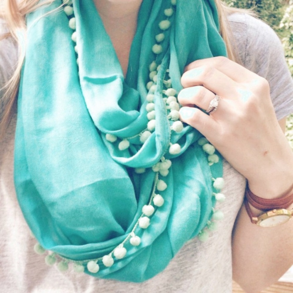 LA Made Pom Pom Infinity Scarf
