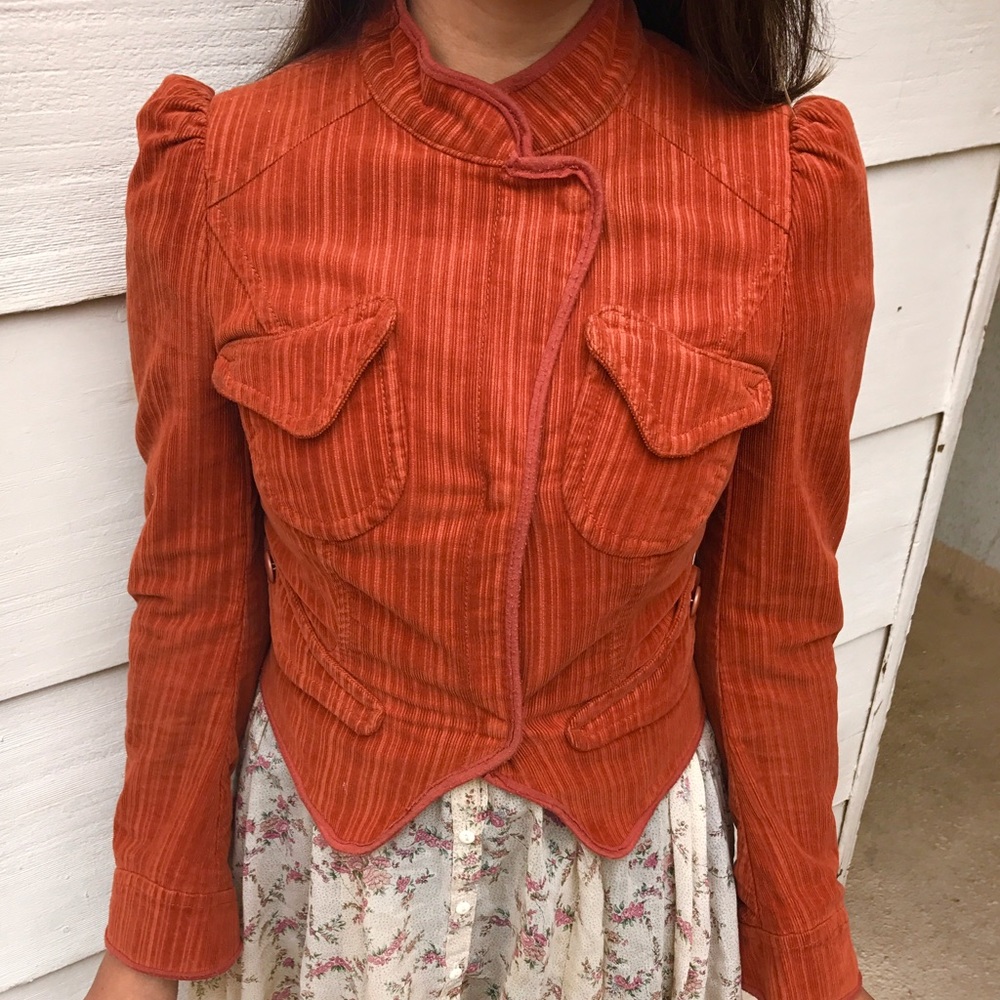 Victorian inspired with 70's flare fitted jacket
