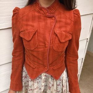 Victorian inspired with 70's flare fitted jacket