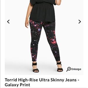 Torrid High-Rise Ultra Skinny Jeans - Galaxy Print