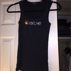 black soft tank top
